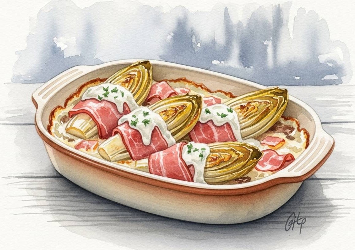 冬日的焗菊苣 chicons au gratin食譜